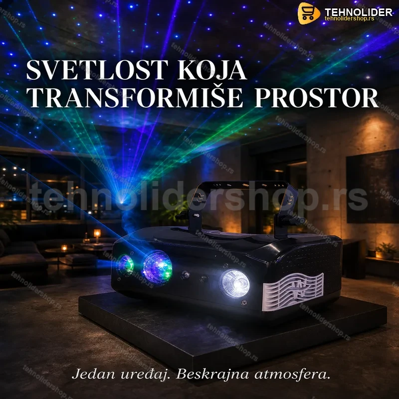 3u1 laserski svetlosni efekat 60W sa DMX kontrolom 3u1 laserski svetlosni efekat 60W sa DMX kontrolom