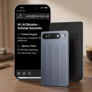 AI Diktafon M1 sa Bluetooth-om i automatskom transkripcijom