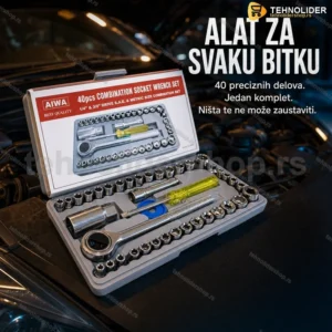 AIWA Komplet Gedora 40 Delova – Set za Kuću i Auto sa Keferom