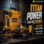 🛠️ TitanPower Set: Aku Brusilica + Šrafilica/Bušilica sa Čekićem (188V)