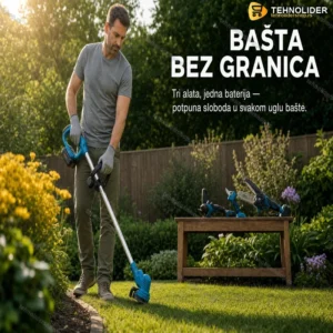 Aku makaze, testera i trimer set 3 u 1 — bežični alat za baštu na bateriju