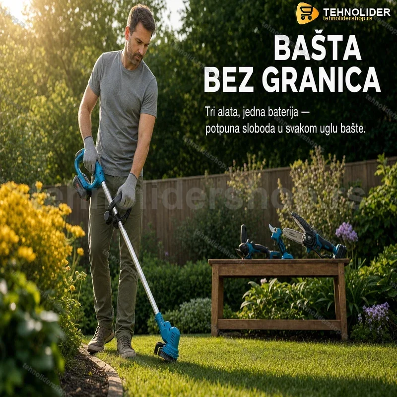 aku-makaze-testera-trimer-set-3-u-1-tehnolidershop Aku makaze, testera i trimer set 3 u 1 — bežični alat za baštu na bateriju