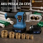 Aku Pegla za PVC i PPR Cevi sa 2 Baterije