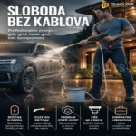 Aku perač pod visokim pritiskom sa 2 baterije