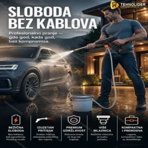 Aku perač pod visokim pritiskom sa 2 baterije