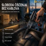 Aku Ručni Usisivač sa Nastavcima – Bežično Čišćenje Doma i Automobila