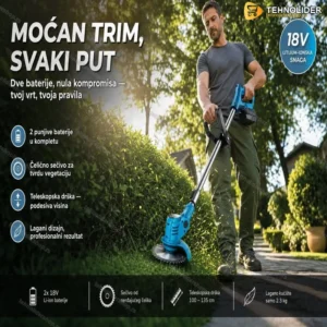 Aku trimer za travu sa 2 baterije