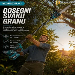 Akumulatorska Teleskopska Testera – 12" Brushless Motor