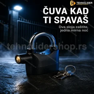 Alarm katanac sa sirenom i 3 ključa