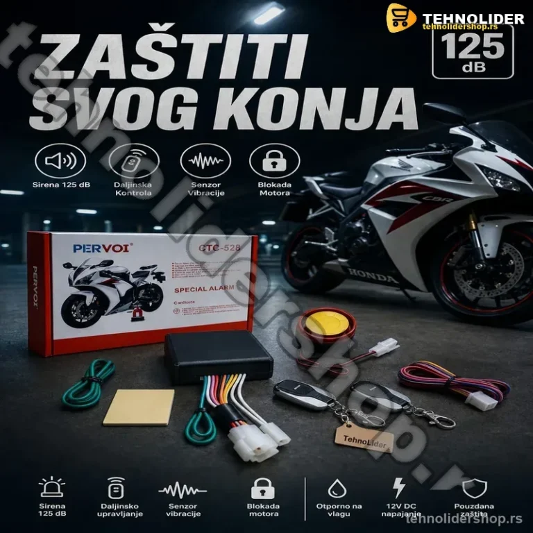Zaštita motora od krađe: alarm, blokada kočnice i cerada