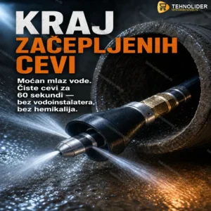 FlowFixer – Alat za Čišćenje Cevi Visokim Pritiskom od Nerđajućeg Čelika