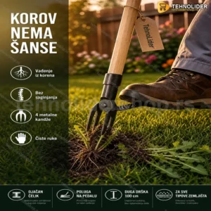 Alat za Vađenje Korova iz Korena – Bez Saginjanja