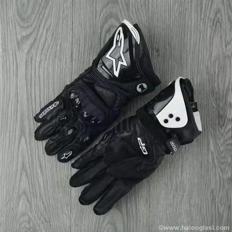 Alpinestars GP Pro kožne moto rukavice crne moto rukavice - prednja strana
