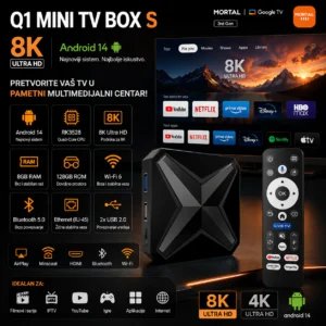 Android 14 TV Box Q1 Mini S — 8K Ultra HD Smart Box