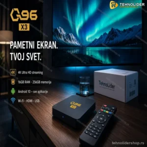Q96 X3 Android TV Box 4K Ultra HD – 16GB RAM, 256GB Memorija