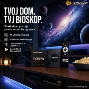 Android TV Box TX30 Pro – 4K Streaming, 4GB RAM, Dual-Band Wi-Fi