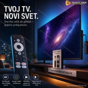 Dcolor Android TV Stik 4K – Google Chromecast i Netflix Sertifikovan