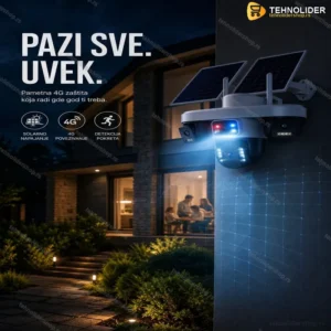 AOV AI 4G Solarna Kamera sa 4 sočiva
