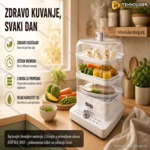 DSP KA-5015 Aparat za Kuvanje na Pari – 3 Nivoa, 1200W