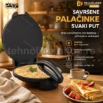 DSP Aparat za Palačinke, Tortilje | 1400W | Nelepljiva Površina 25×25 cm