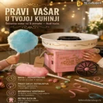 Aparat za Šećernu Vunu – Retro Kolica za Pravljenje Slatkiša kod Kuće
