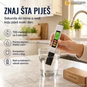 AquaGuard Merač Čistoće Vode – TDS Tester za Domaćinstvo