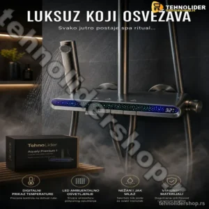 Aqualy Premium 1 Luksuzni Tuš sa LED Displejom i Hidromasažom