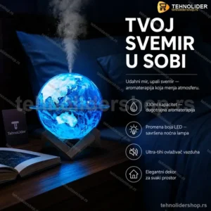 Planeta Aroma Difuzor i Noćna Lampa 330ml — Opuštanje i Dekor