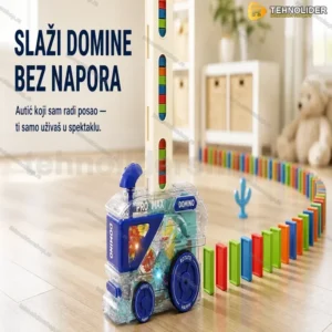 Autić za automatsko slaganje domina sa svetlima i zvukom
