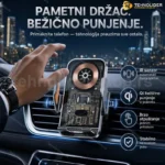 2u1 Pametni Auto držač i Bežični punjač za telefon sa IR senzorom C10