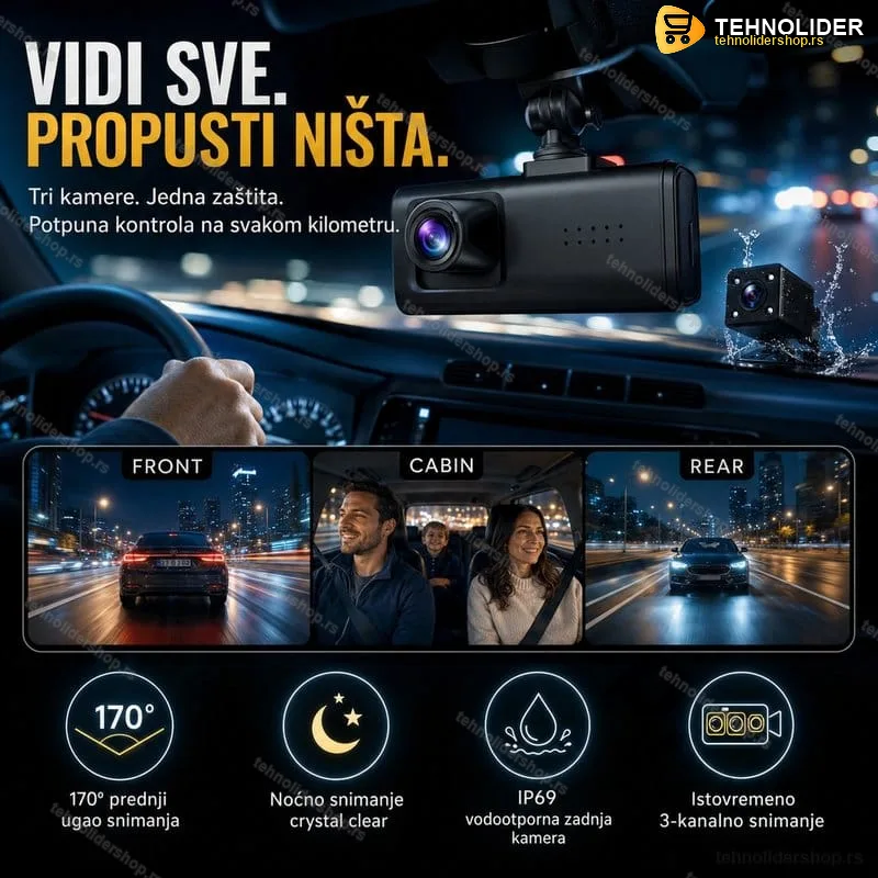 Auto kamera 3 u 1 – Vaš savršen saputnik za sigurnu vožnju Auto kamera 3 u 1 – Vaš savršen saputnik za sigurnu vožnju
