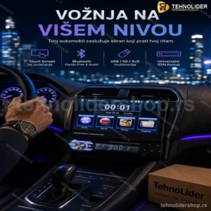 Auto Multimedija na Izvlačenje 1DIN 7" Touch Screen sa Bluetooth-om