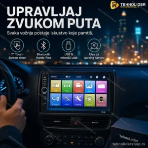Auto Radio 2DIN 7018B – 7" Touch Screen, Bluetooth i USB