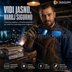 Automatske Naočare za Varenje TX-012 — Solarne, DIN 4–11