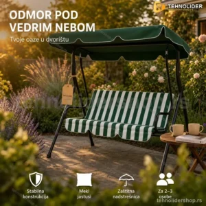 Baštenska Ljuljaška Trosed Gardenia – Udobnost za Dvoje ili Troje