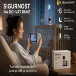 Bebi Monitor sa Kamerom, Termometrom i Dvosmernom Komunikacijom