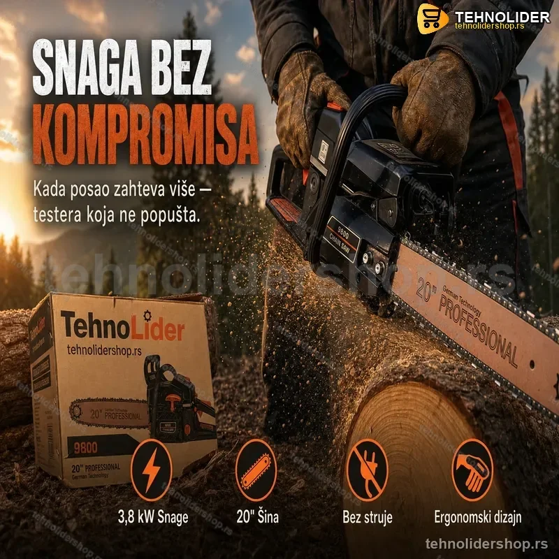 Benzinska motorna testera – Snaga i preciznost u vašim rukama! Benzinska motorna testera – Snaga i preciznost u vašim rukama!