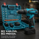 MiniPro 12V Bežična Aku Bušilica sa Brushless Motorom i 2 Punjive Baterije
