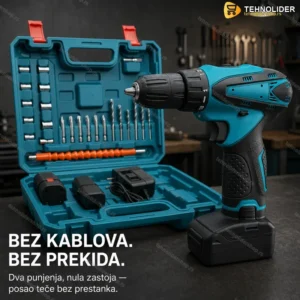 MiniPro 12V Bežična Aku Bušilica sa Brushless Motorom i 2 Punjive Baterije