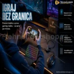 Bežični Set 4u1 – Tastatura, Miš i Bluetooth Prijemnik za Mobilni Telefon