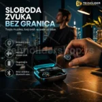 Bežične Bluetooth slušalice M10 sa kućištem i mikrofonom