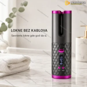 Bežični automatski uvijač za kosu sa keramičkim grejačem