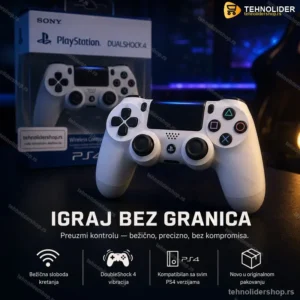Bežični Džojstik za PS4 – DoubleShock 4 Bijeli Kontroler