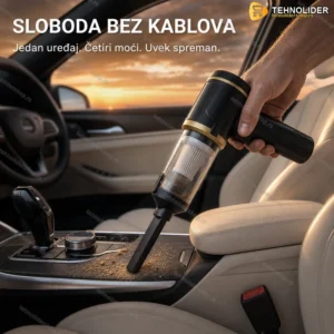 4 u 1 Bežični Usisivač i Duvač za Auto sa Punjivom Baterijom