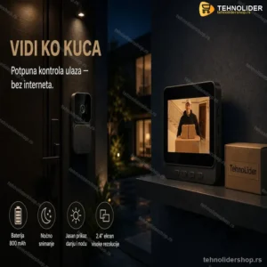 Bežični video interfon bez Wi-Fi veze (1080P, noćni vid)