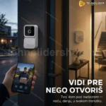 Bežično zvono sa kamerom WiFi za vrata — noćni vid i mobilna aplikacija