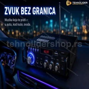 Bluetooth Pojačalo za Auto BT-298A – 12V/220V, USB, SD, MP3