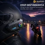 V10 Pro Intercom Bluetooth Slušalica za Kacigu — 32h Baterija, IPX6 Zaštita
