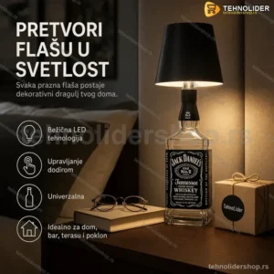 BottleHalo – Bežična LED Lampa od Flaše za Jedinstven Enterijer