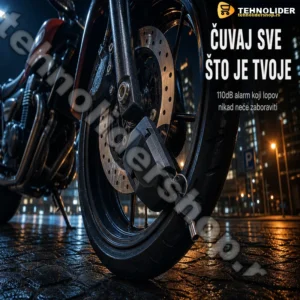 Brava za Disk sa Alarmom 110dB — Sigurnosna Zaštita za Motor i Trotinet